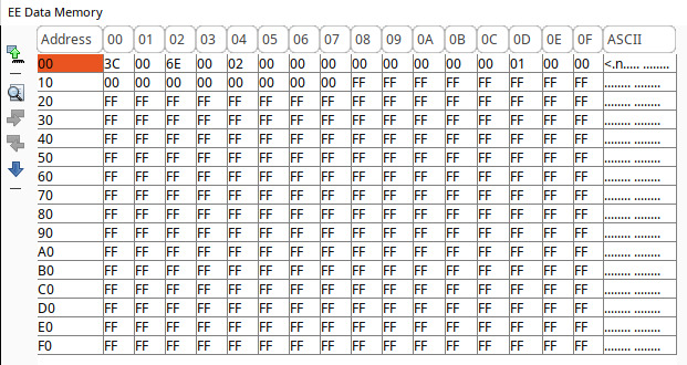 MPLAB X IDE EE Data Memory View